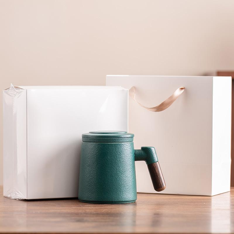 Keramikfilter Teetasse Tee-Trenntasse Bürobecher Keramiktasse Großhandel Tasse mit Deckel Geschenk