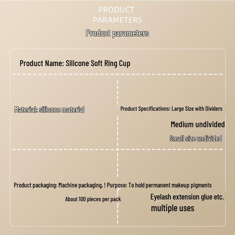 Silicone Microblading Pigment Ring Cup - Soft, Disposable, Needle and Hand Safe