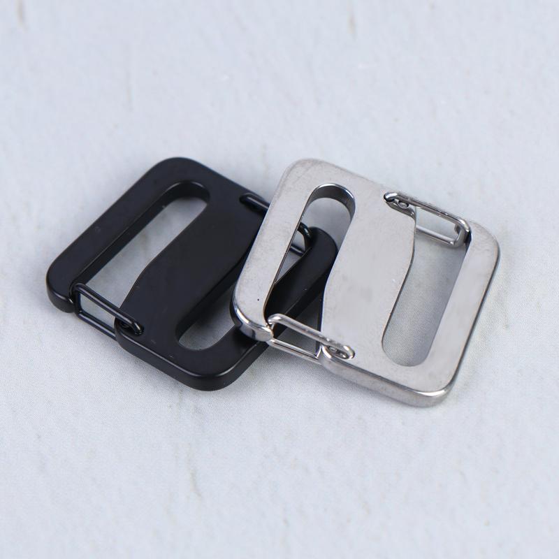 2/4 Pièces Boucle Réglable à Double Ouverture en Acier Inoxydable pour Connexion de Sangle de Sac à Dos Sangle de Sac de Ceinture Mousqueton Clip Boucle Raccord