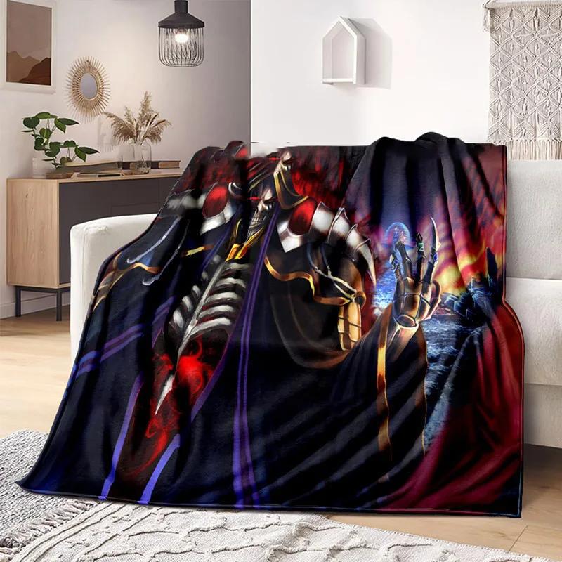 3D Print Anime Overlord Soft Plush Blanket, Flannel Blanket Throw Blanket for Living Room Bedroom Bed Sofa Picnic Cover