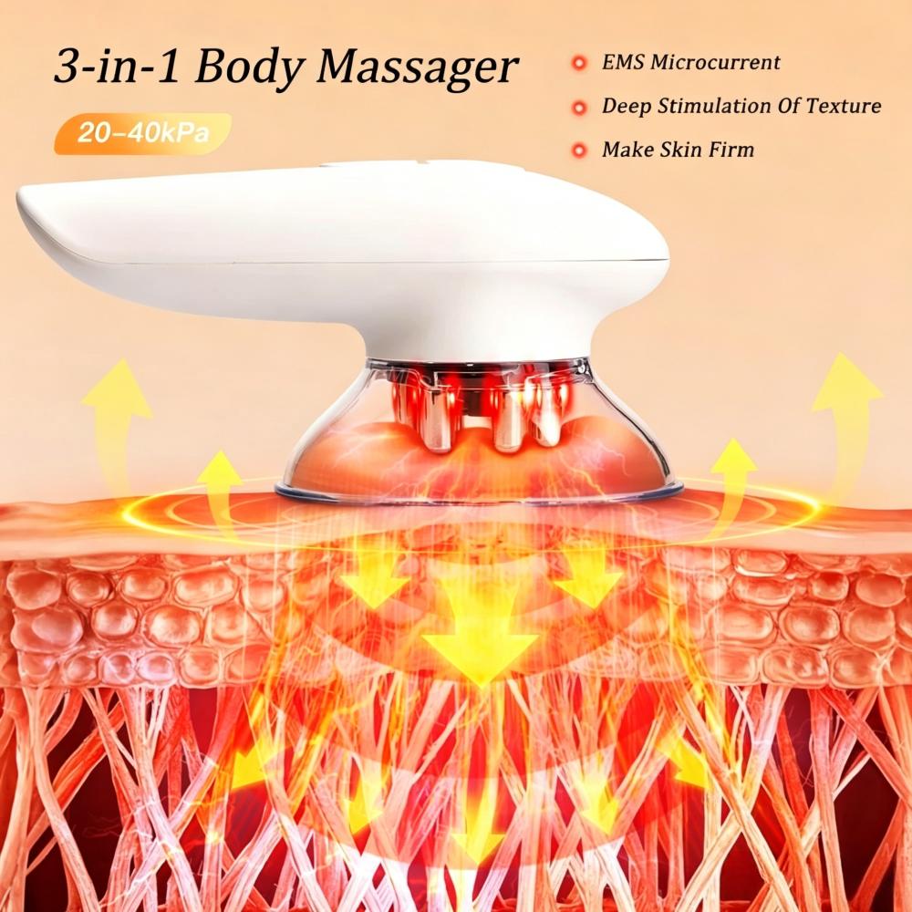 Electric Fat Cellulite EMS Removal Abdomen Massage Device Strong Suction Deep Tissue Body Sculpting Massager Tool Anti Cellulite