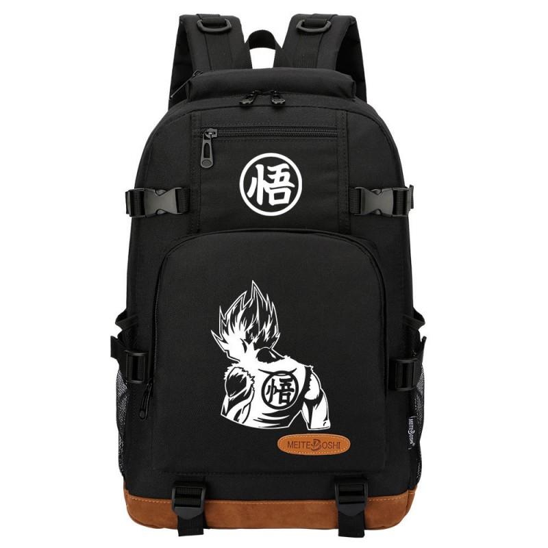 Dragon Ball Print Oxford Backpack School College Travel Lightweight Dual-Strap Laptop Bag Unisex 20L Capacity