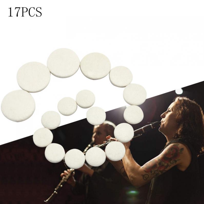 Buy 17pcs bB Sound Hole Keys Seal Pads Sheep Casing Woodwind
