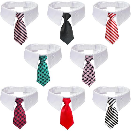 Cat Bow Tie, KOOLMOX Bowtie Cat Collar Adjustable with Various Bow Ties for Dogs, Male Pet Necktie for Small Puppy Boy Dog Collars Wedding Outfit