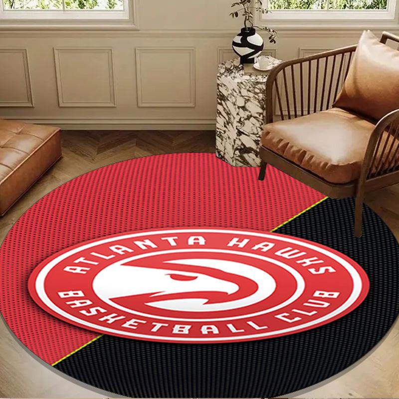 Hawks Basketball Round Rug for Livingroom,Bedroom, Palyroom, Chair Rug, Area rug, Circle Carpet, Large Size Decor Fan Christmas gift