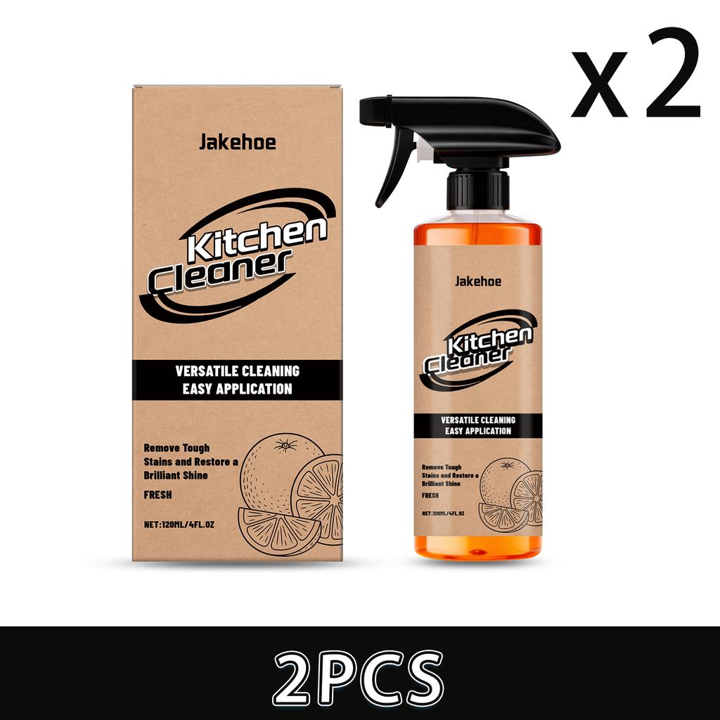 Jakehoe Kitchen Foam Cleaner Spray Heavy Duty Degreaser For Stove Range Hood Oven Grease Stain Remover Easy Rinse 120ml Bottle
