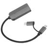 1080P Full HD 2 In 1 Phone Cable Adapter Smart Chip Design Durable Phone Converter