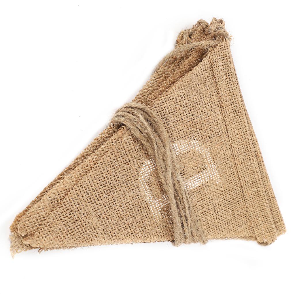 Jute Vimpelflagg Just Married Alla hjärtans dag Bröllopsfest Hängande Banner DIY Fotorekvisita