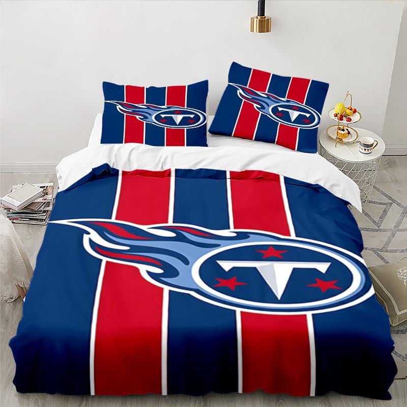 Titans Crest Bedding Set 3pcs, High Quality Bedding Set Including 1pc Duvet Cover And 2pcs Pillowcases for Bedroom, Dormitory Gift