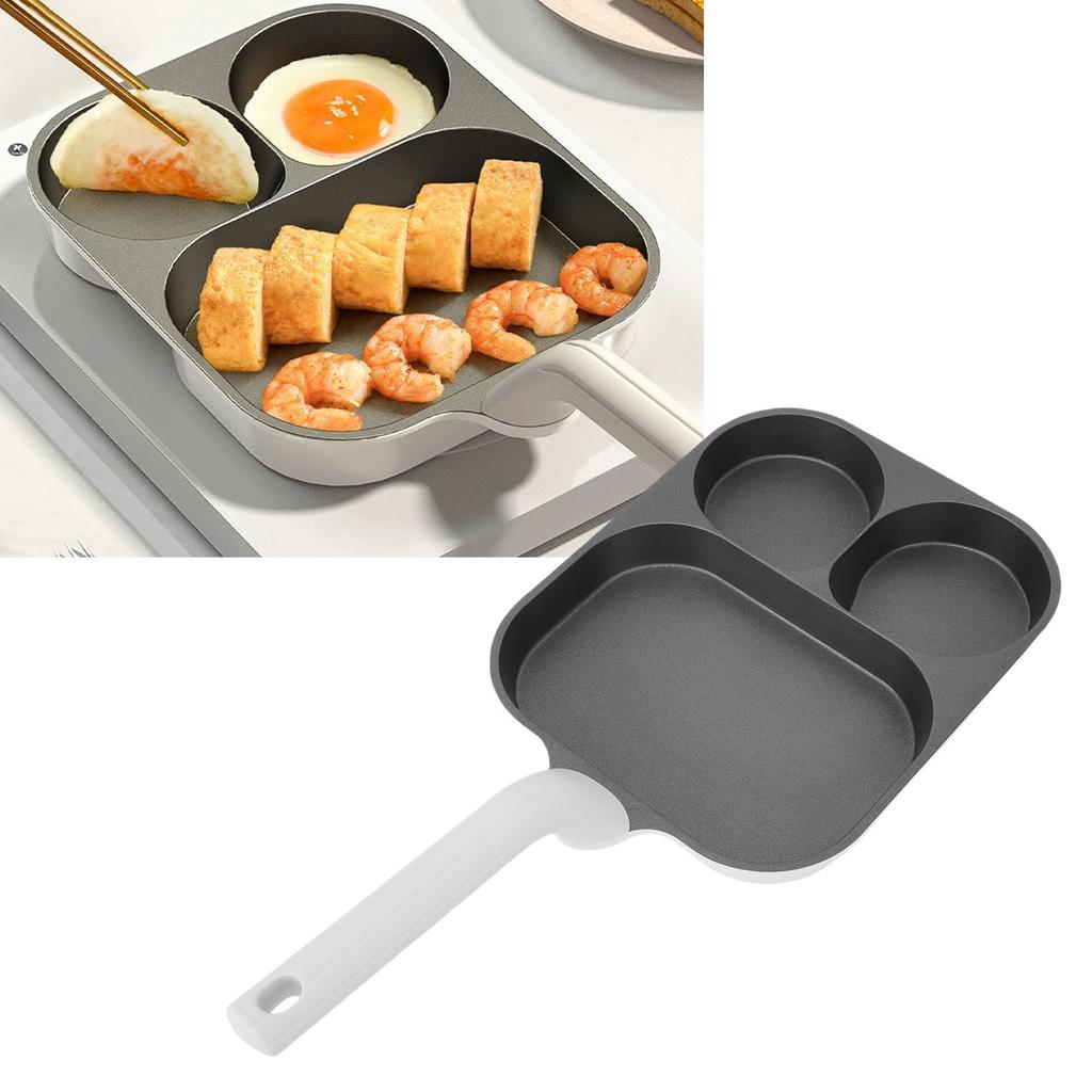   Egg Frying Pan Nonstick Ti Alloy 3 Cup Breakfast Frying Pan Ergonomic Handle Kitchen  