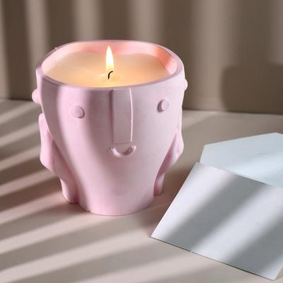 Innovative Silicone Flower Vase Molds Face Shape Flexible Ornament Molds Silicone Flowerpot Mold Suitable for Crafting