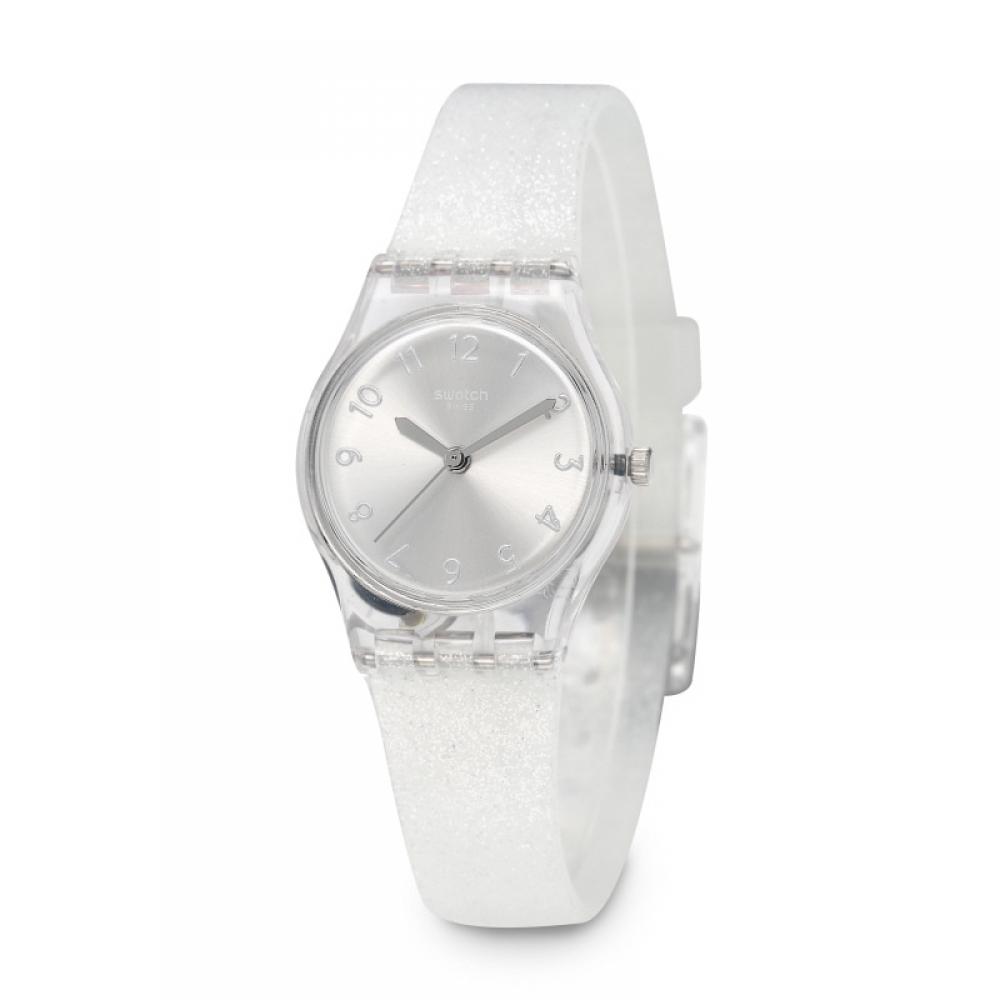 Swatch Lk343e Time To SWatch Silver GliStar Too Women S Urethane Watch