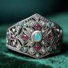 Anello da Donna 2026 Nuovo in Lega Ecologica Retro Inciso, Gioielli di Moda Creativi Ins Europei e Americani