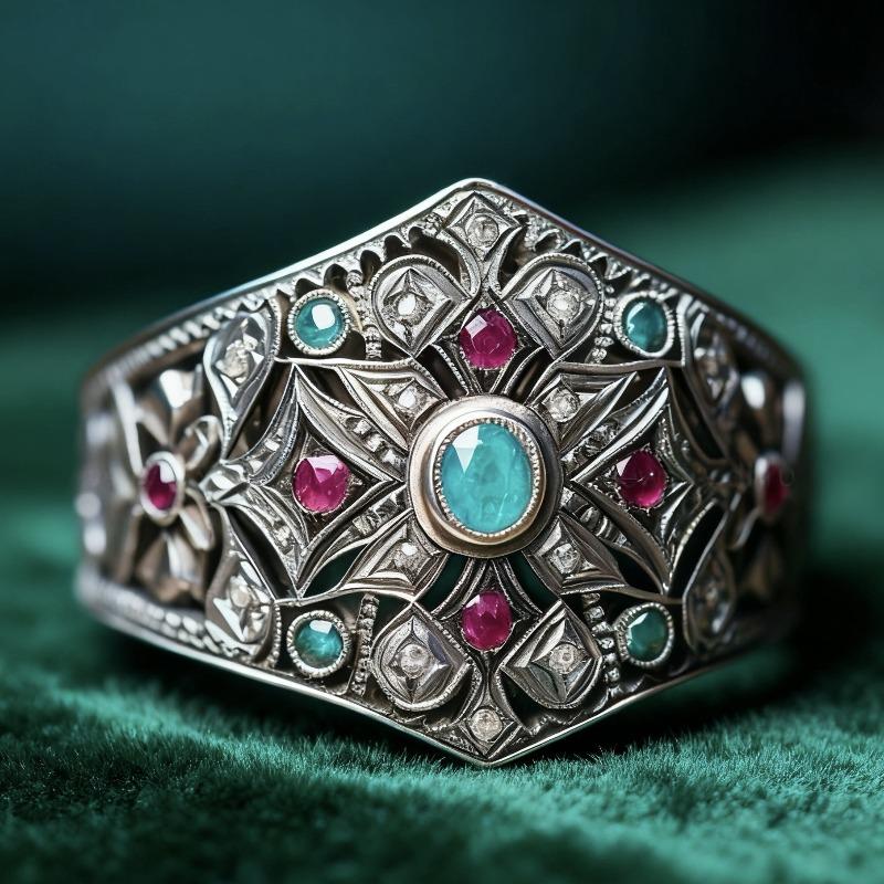 Anello da Donna 2026 Nuovo in Lega Ecologica Retro Inciso, Gioielli di Moda Creativi Ins Europei e Americani