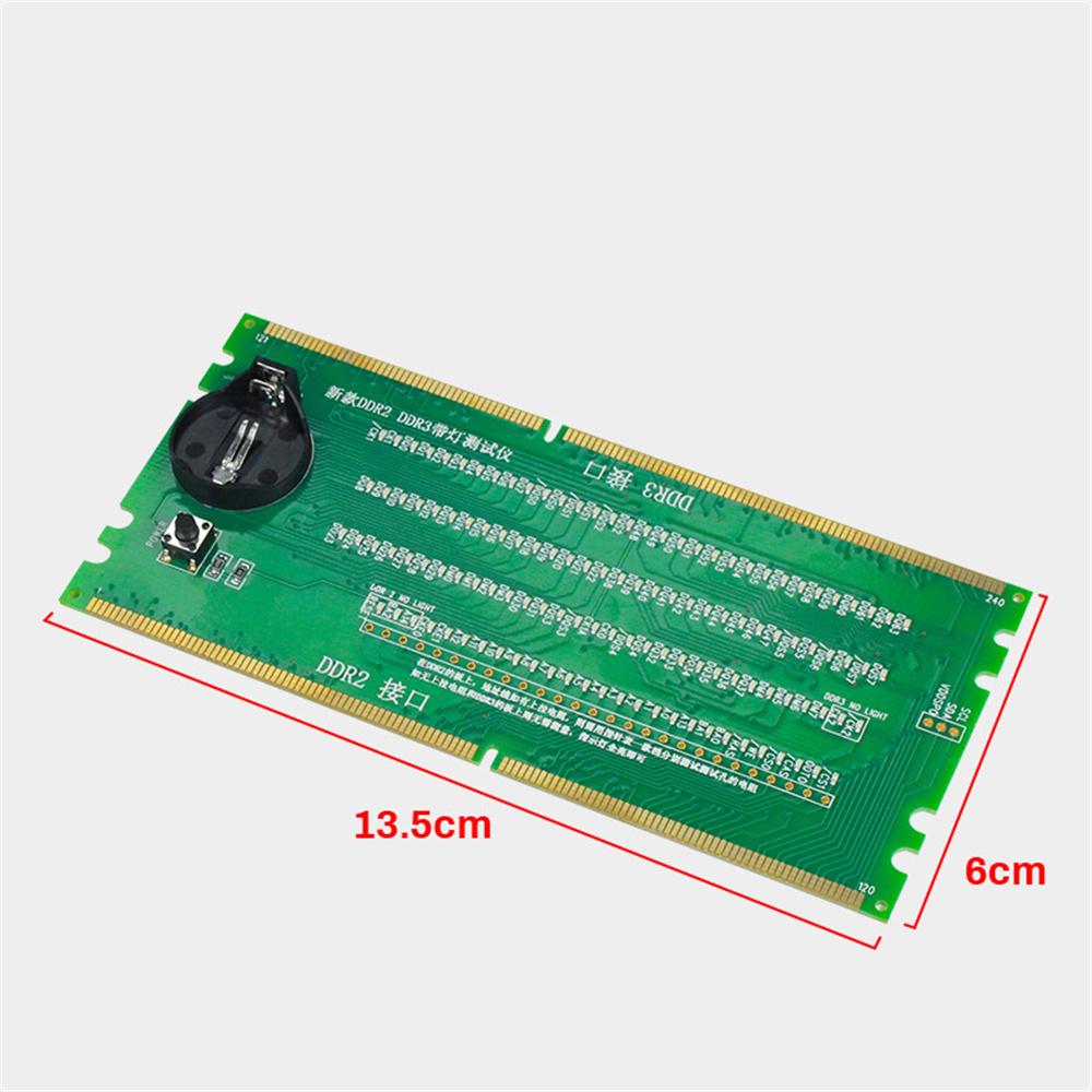 1PC Tester Memory Slot Tester Desktop Board For DDR2 DDR3 Memory Slot With LED
