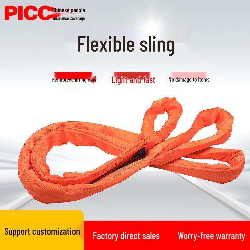 3/6 Ton National Standard Flexible Lifting Sling, 2/6 Meter Double Buckle Rigging Crane Tool