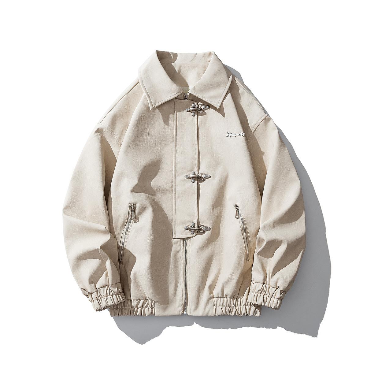 

Осень и зима Новая мужская куртка High Street Куртка Британский стиль Корейский стиль Свободная повседневная Красивая кожаная куртка 5XL белый