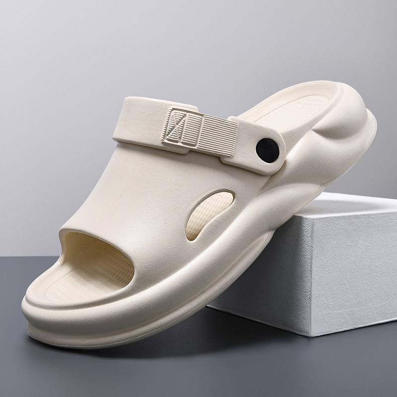 

2025 Мужские сандалии Уличные тапочки Пляжные удобные шлепанцы Мягкие сабо Мужская женская повседневная обувь Садовая обувь Мужские пляжные тапочки 36-37 хаки