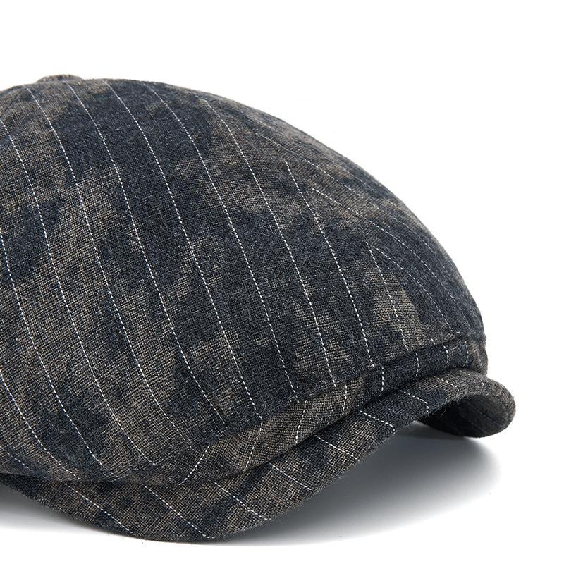 Béret octogonal vintage pour homme, printemps-été, style gavroche tie-dye.