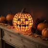Stained Glass Pumpkin Halloween Decorative for Home Decor