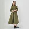 WUNDER GEIST Cavalier Flare Shirt Long Dress (Khaki)
