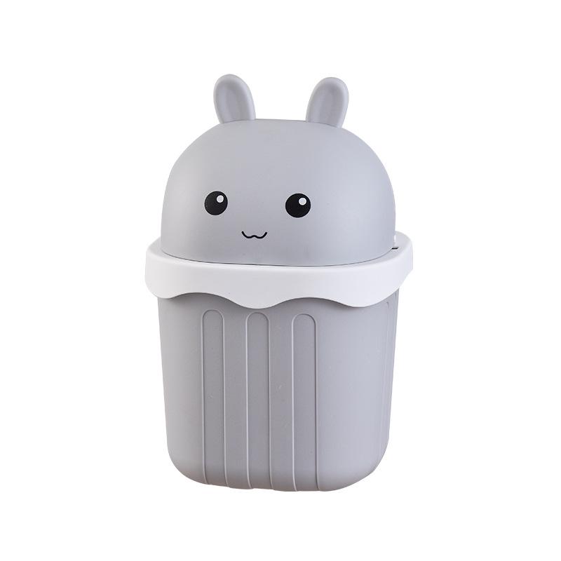 Mini Desktop Trash Can with Lid – Cute Wastepaper Basket for Bedroom, Dorm, or Office Tabletop