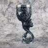 1Pcs Medieval Retro Goblet 3D Red Wine Glass Stainless Steel Liner Cocktail Glass Retro Creative Personalized Gift Ornament