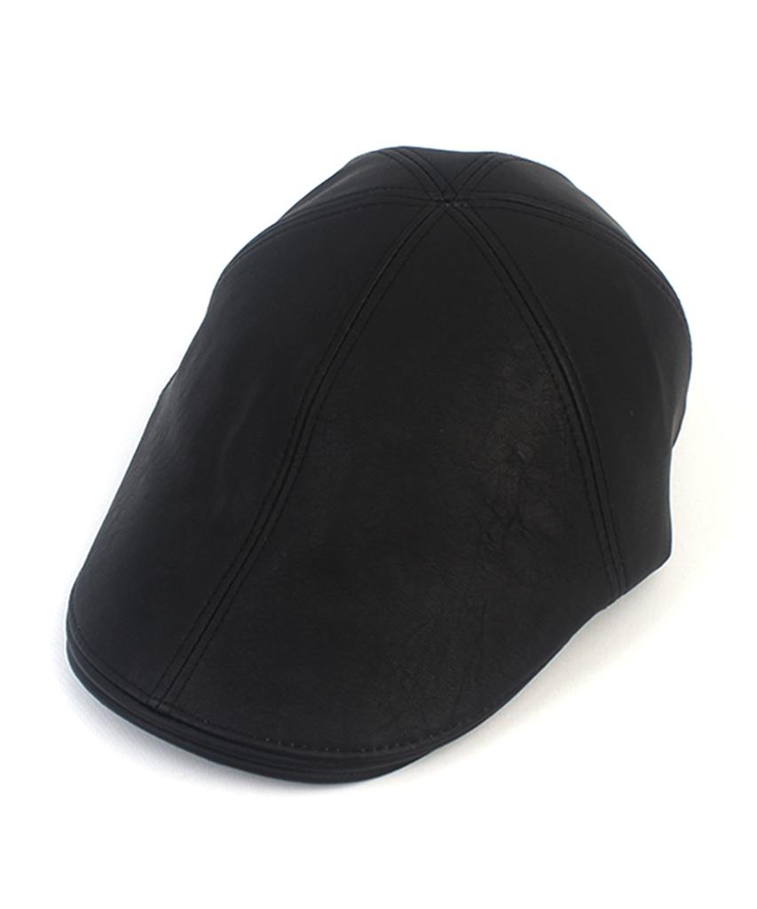 Yunibeosyeolkemiseuteuli Basic Leather Black Hunting Cap