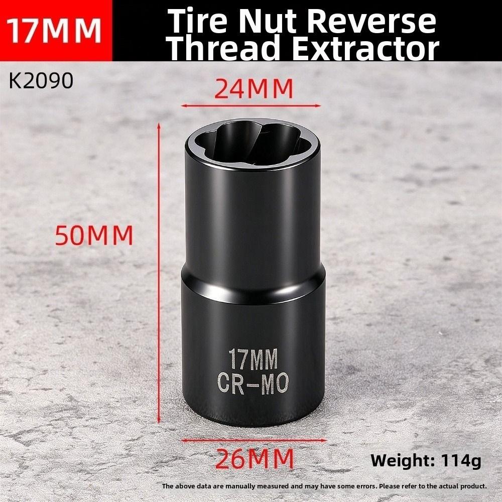 

1/2 17-24mm Broken Nut Extractor High-Hardness Damaged Bolt Extractor Automotive Repair 17mm