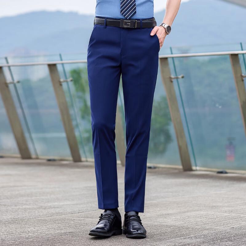 

Kaseye Sapphire Blue Professional Straight-Leg Trousers 38