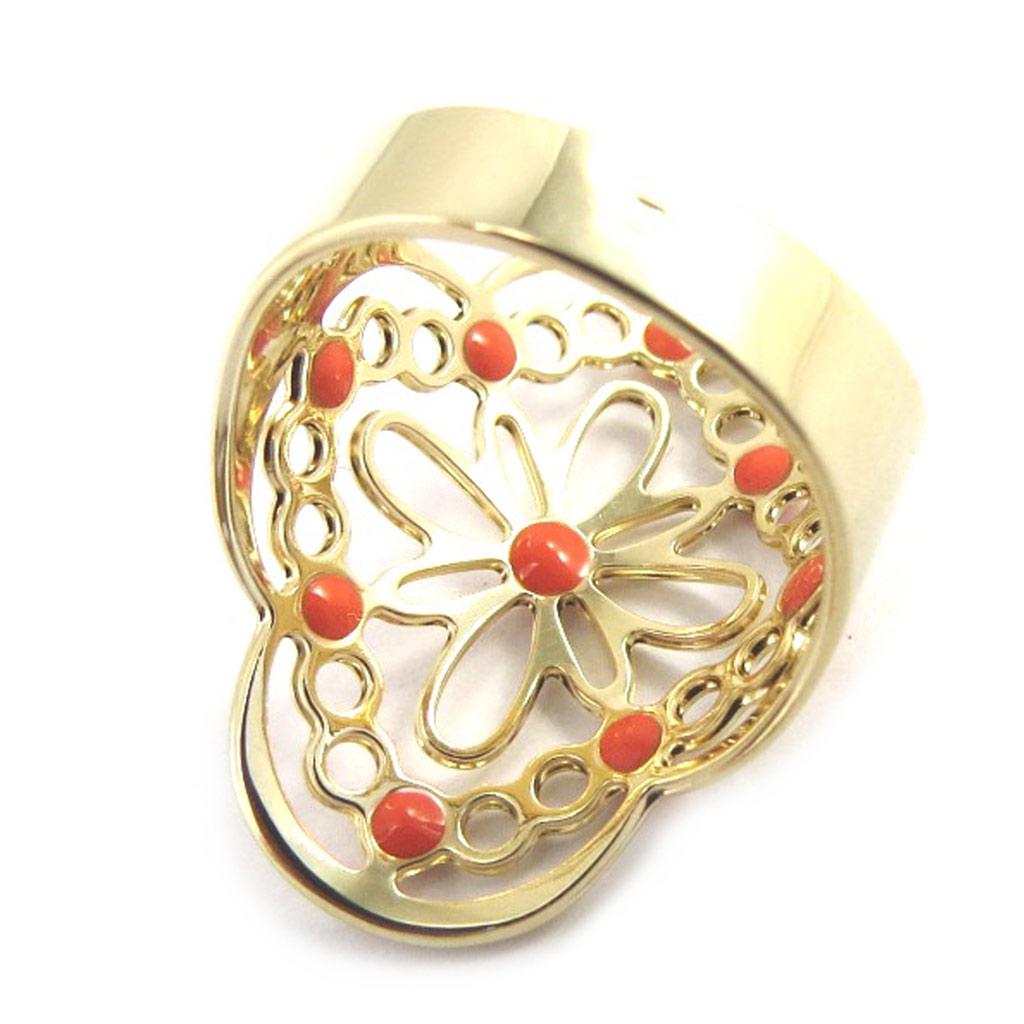 Gold Plated Ring 'Carmen' Golden Orange