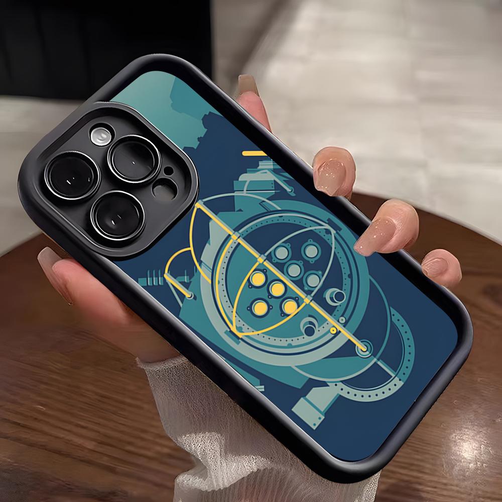 

Game B-BioShock Phone Case For IPhone 17 Pro Max 15 Pro 16 14 Plus 12 13 Mini 11 Pro Shockproof Soft Cover iPhone 13 Pro Max