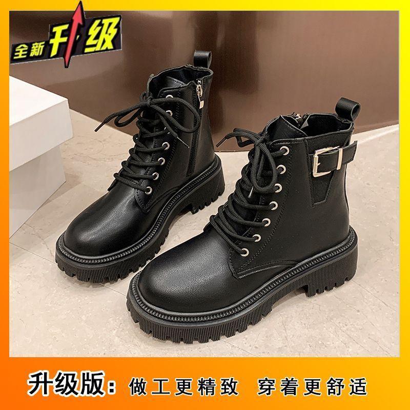 British Platform Short Boots Martin Boots Women's 2025 Autumn and Winter New Versatile Single Boots Children