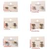 Coffee Flocking Bear Earrings Comfortable Ear Studs Student Fashion Accessories for Daily Commute or Social Event