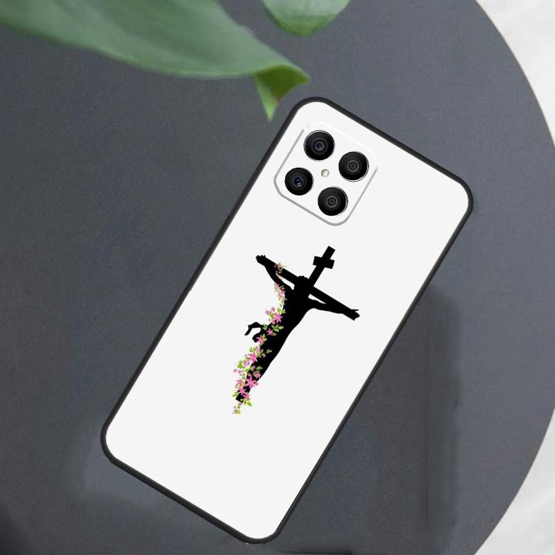 Jesus Christ Cross For Huawei Honor X9a X7 X8 X9 50 70 P20 P40 P30 Lite Mate 50 Pro Nova 5T P Smart 2021 Case