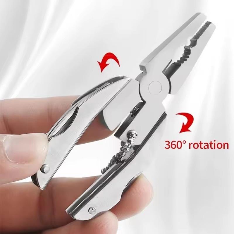 Multifunction Folding Pliers Camping Screwdriver Portable Kit Mini Turtle Back Keychain Tool Multi-Tool Pliers Outdoor Product