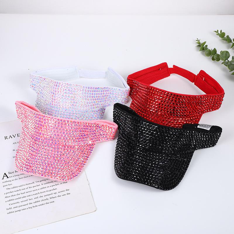 Hollow Out Baseball Cap Set with Diamond Baseball Cap for Men and Women Fedora Colored Diamond Summer Travel Party Hat