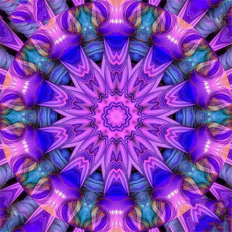 

Полный круглый пейзаж из смолы, алмазная живопись, цветок Мандала, сделай сам, алмазная вышивка, картина из страз, подарок ручной работы Full Round 20x20CM