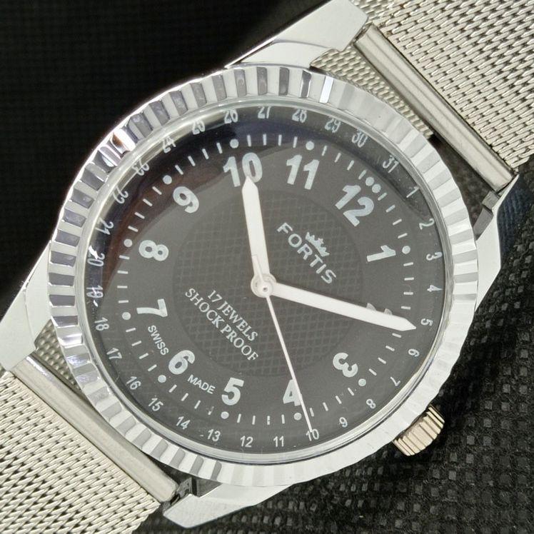 

REFURBISHED FORTIS WINDING SWISS MENS WRIST BLACK WATCH 622c-a416920-2 lot622c-a416920