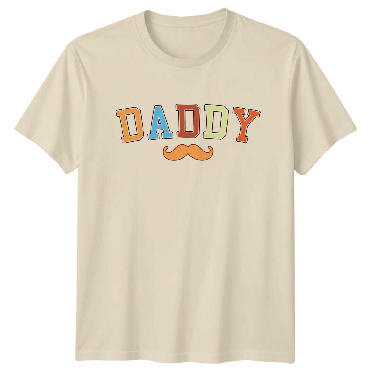 Daddy Mens T-Shirt Retro New Dad Fatherhood Fathers Day Gift For Him S