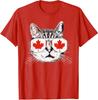 Canada Flag Canadian Cat Sunglasses Funny Cute Lover Unisex T-Shirt