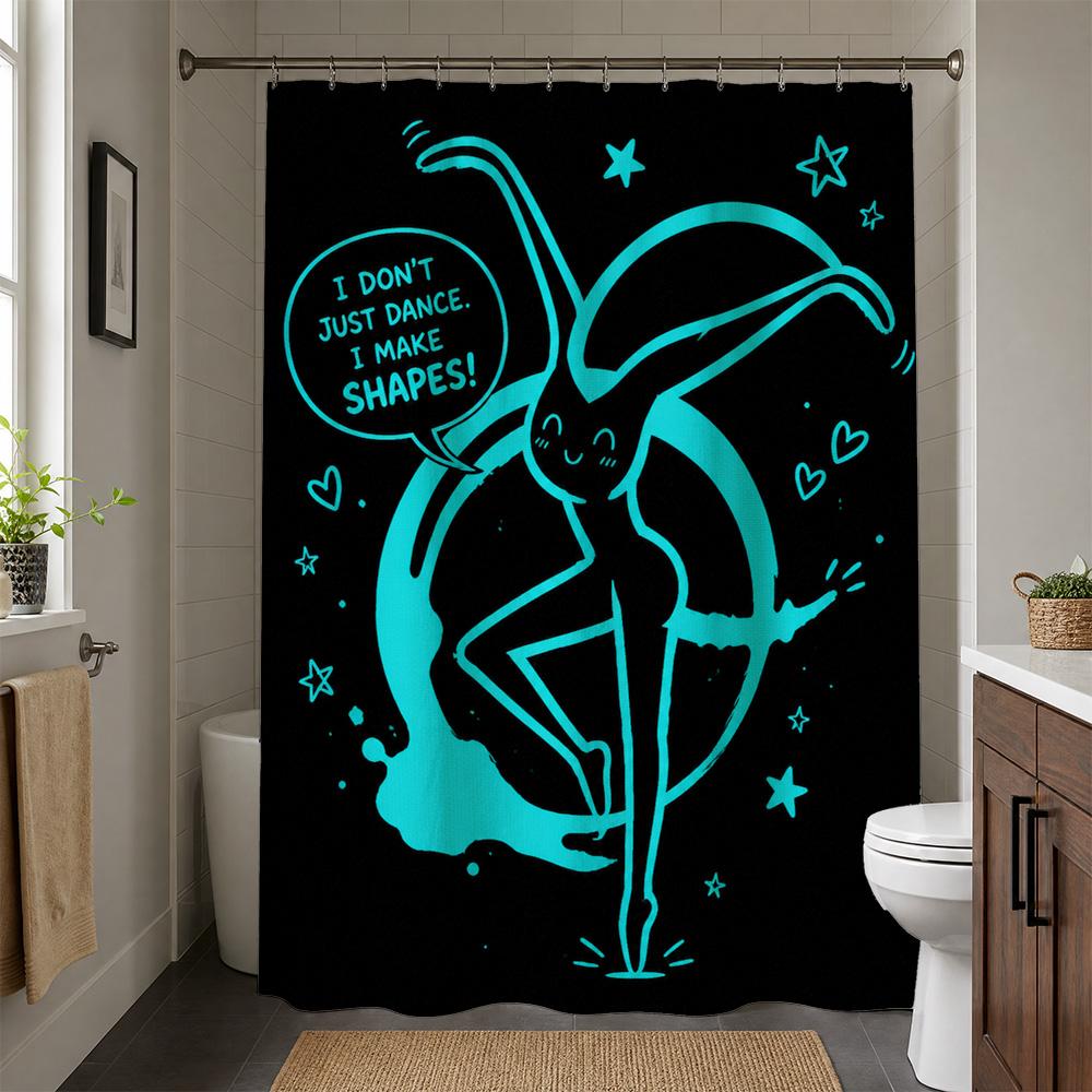 High Quality Waterproof Shower Curtain Fun Dance Art Print Bathroom Decor Liner Novelty Curtain for Modern Home Bathroom Accesso