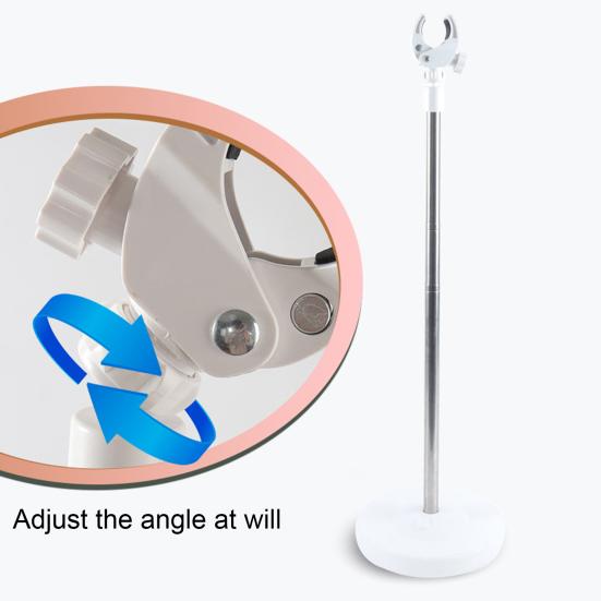 Pet Dryer Stand Adjustable Dog Hair Dryer Holder Floor or Table Mount Hands-Free Blow Dryer Holder Rotatable Grooming Rack for Dogs And Cats