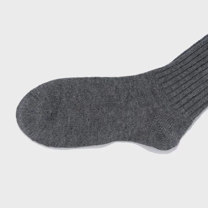 Classic Ribbed Knee Socks (Charcoal)