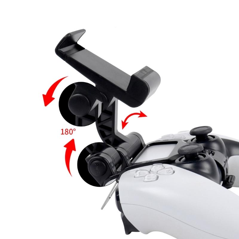 Phone Mount Clip Gaming Clamp Bracket Phone Holder ABS Adjustable for Adult Teen Gamepad Accessories