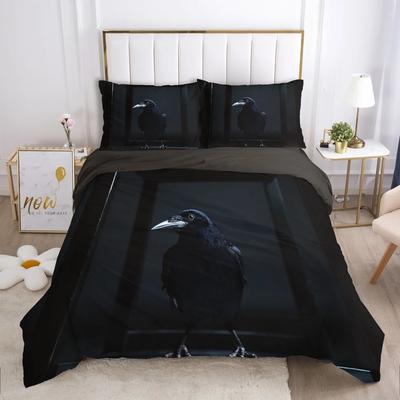 Cartoon Halloween King Queen Duvet Cover Horror Eyes Grimace Bedding Set For Children Boys Girls Scary Night Theme Quilt Cover