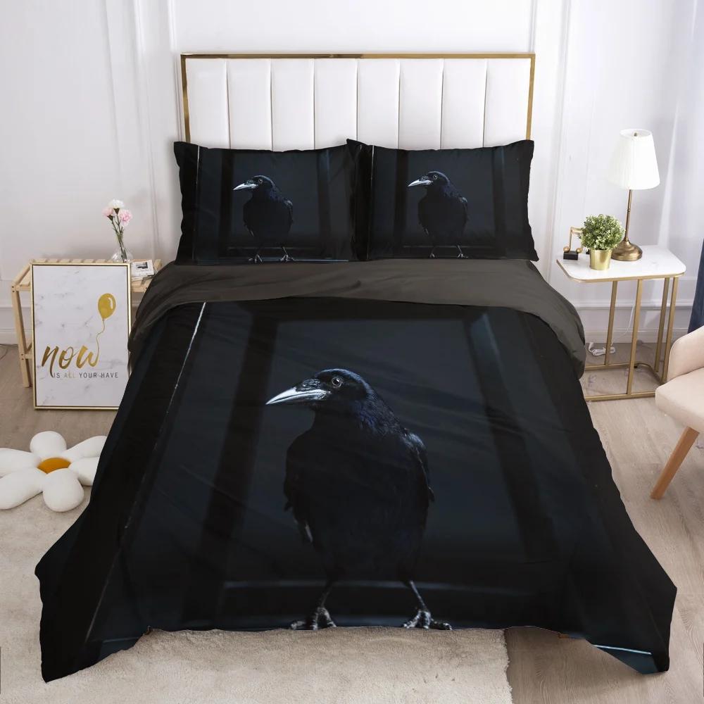 Cartoon Halloween King Queen Duvet Cover Horror Eyes Grimace Bedding Set for Children Boys Girls Scary Night Theme Quilt Cover