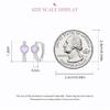 WOSTU 925 Sterling Silver Classical Heart Shape Pink Opal Hoop Earrings Bear Clover Studs Buckles With CZ Wedding Women Jewelry