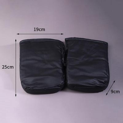 2Pcs Rainproof & Windproof Motorcycle PU Leather Hand Gloves Winter Electric Bike Gloves - Warm Thickened Handle Covers