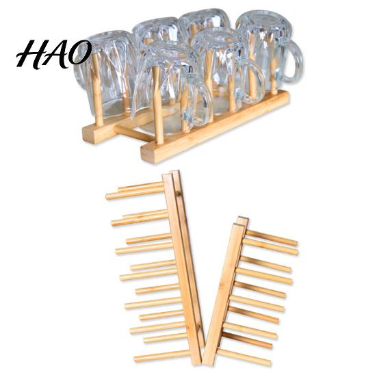 Cabinet Tableware Organizer Kitchen Storage Rack Bamboo Anti-skid Plate Pot Lid Dish Laptop Bowl Drying Holder Organization Cutting Board Drainage